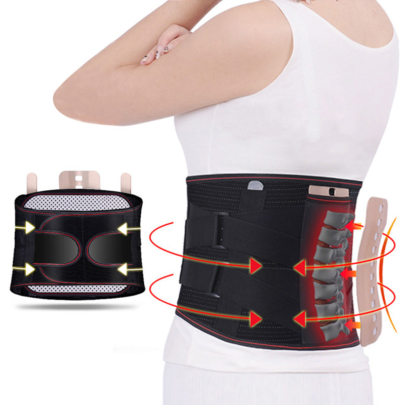 Self heating waist support