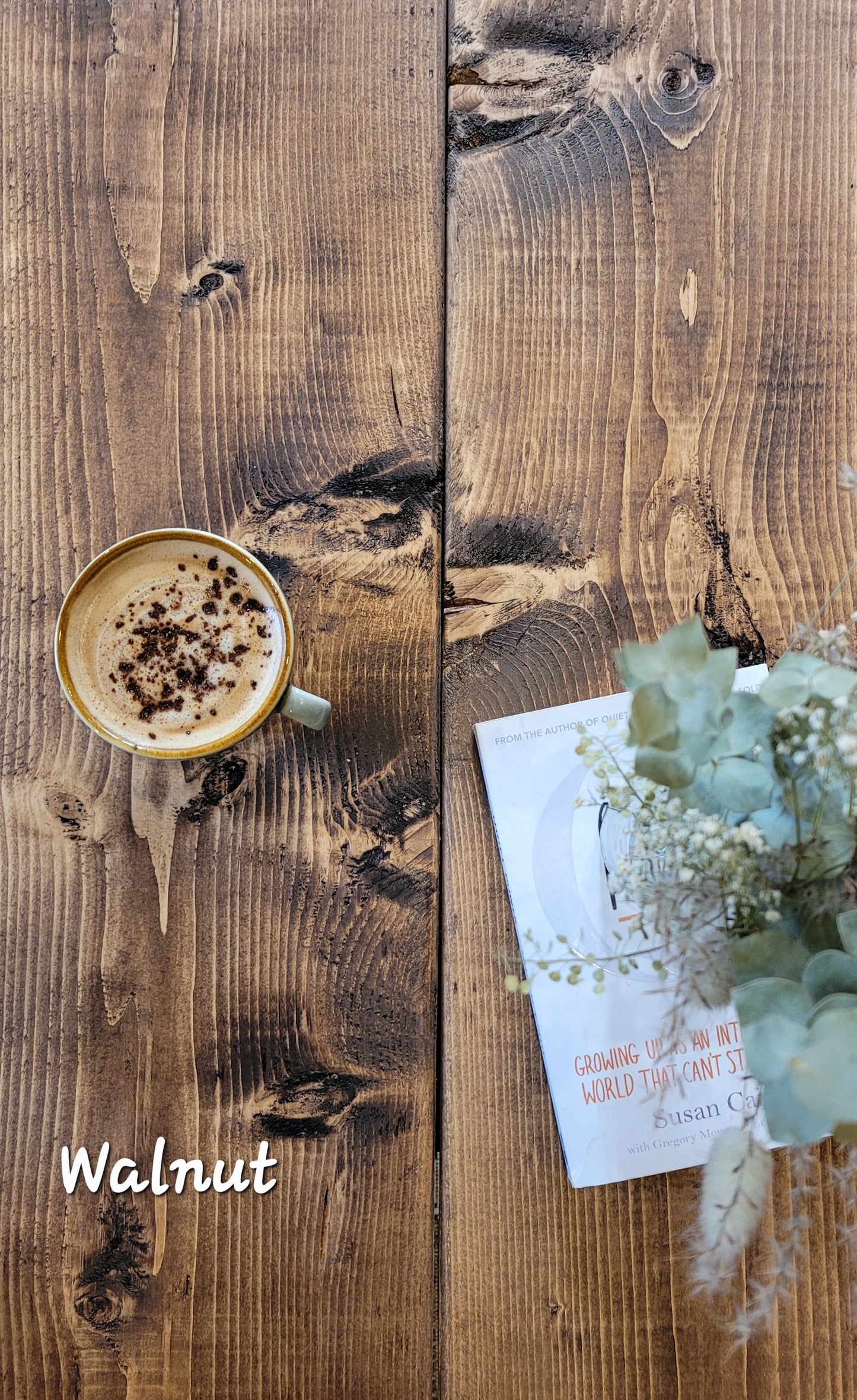 VELA Live / Waney Edge Coffee Table With Metal A Frame Legs