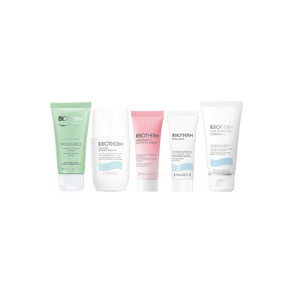 Biotherm Aquasource Set (Deodorant Roll-On 75ml  Foaming Cleanser 50ml  Biomains 20ml  Lait Corporel 50ml  Nutri Cream 20ml)