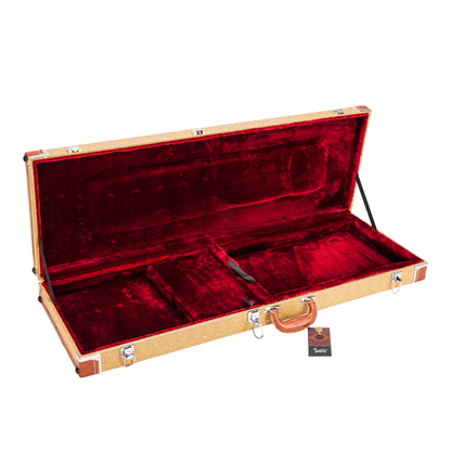 【Replace 24852220】High Grade Electric Guitar Square Hard Case for GST GTL 170 SG and Burning fire Style Flat Yellow