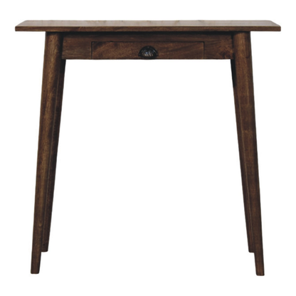 Artisan Furniture Solid Wood Nordic Writing Desk in Classic Grey, 1 Drawer, Brown