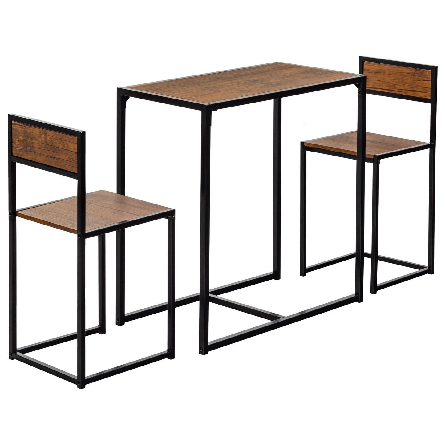 Two-Seater Brown Breakfast Bar Set