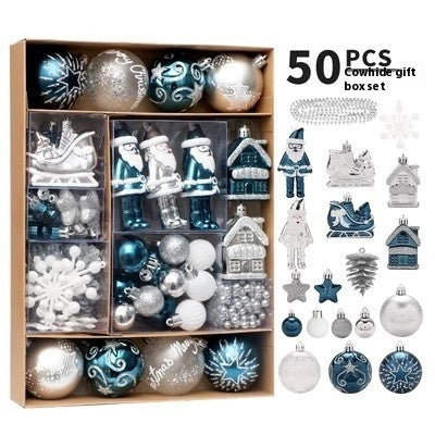 Christmas Decorations 6CM Painted PET