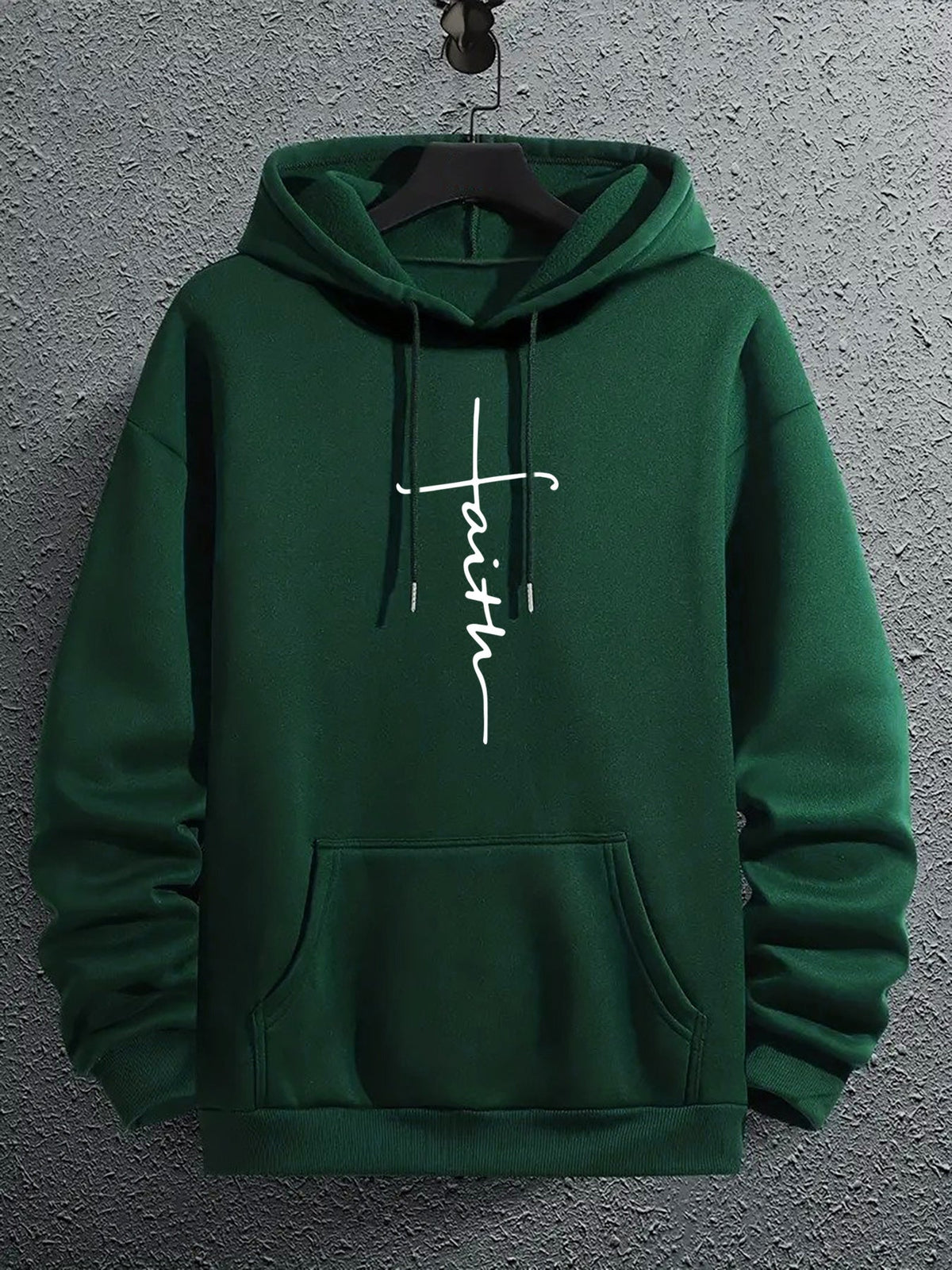 Men's Casual Printed Hoodie With Drawstring