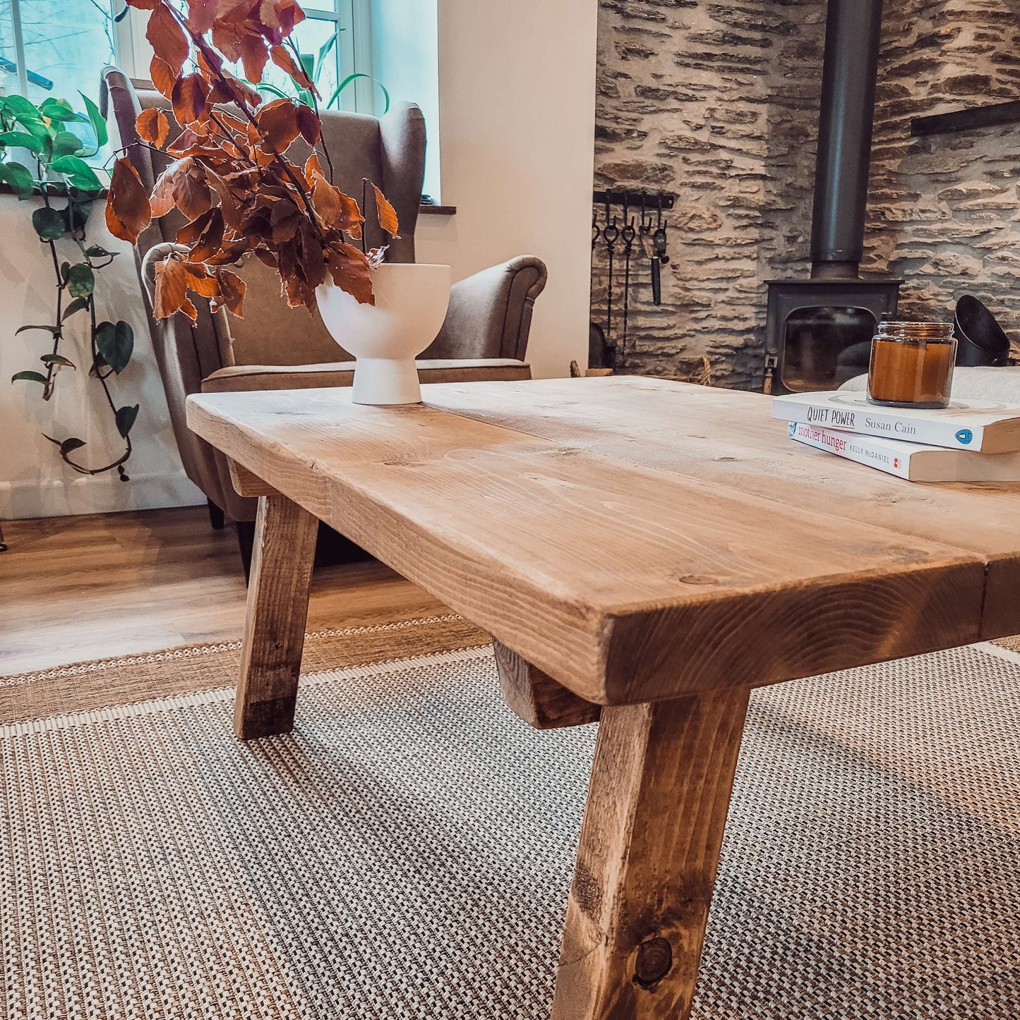 ARIA Rustic Wooden Coffee Table