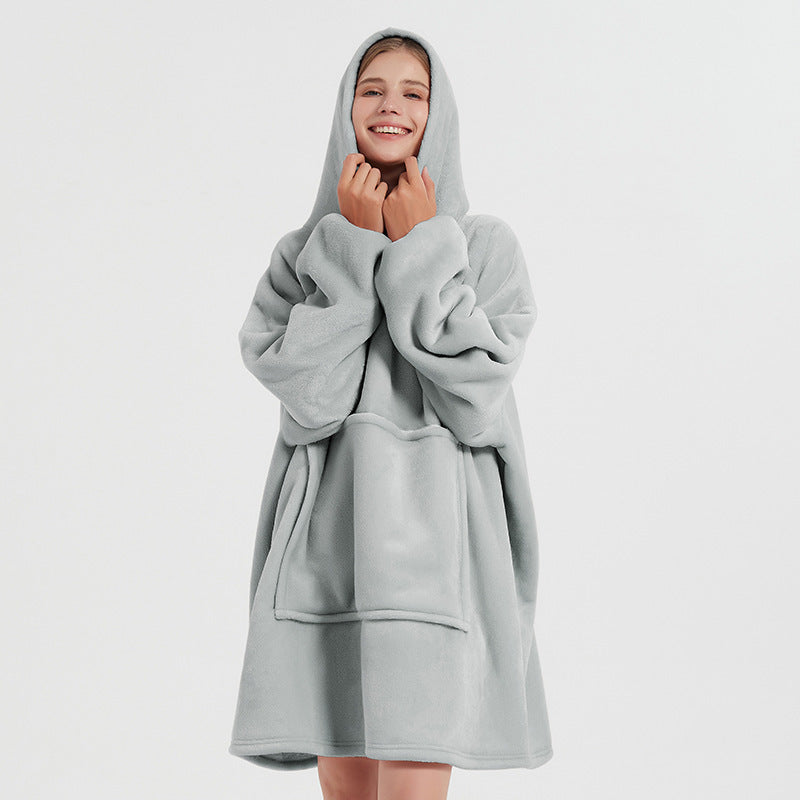 Thickened Casual Long-sleeve Zippered Blanket Loungewear