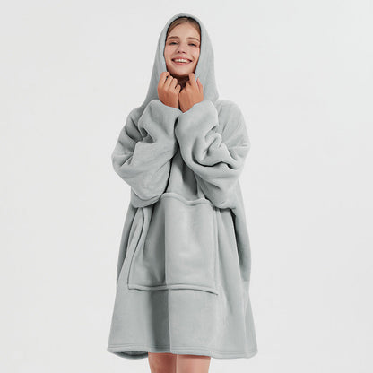 Thickened Casual Long-sleeve Zippered Blanket Loungewear