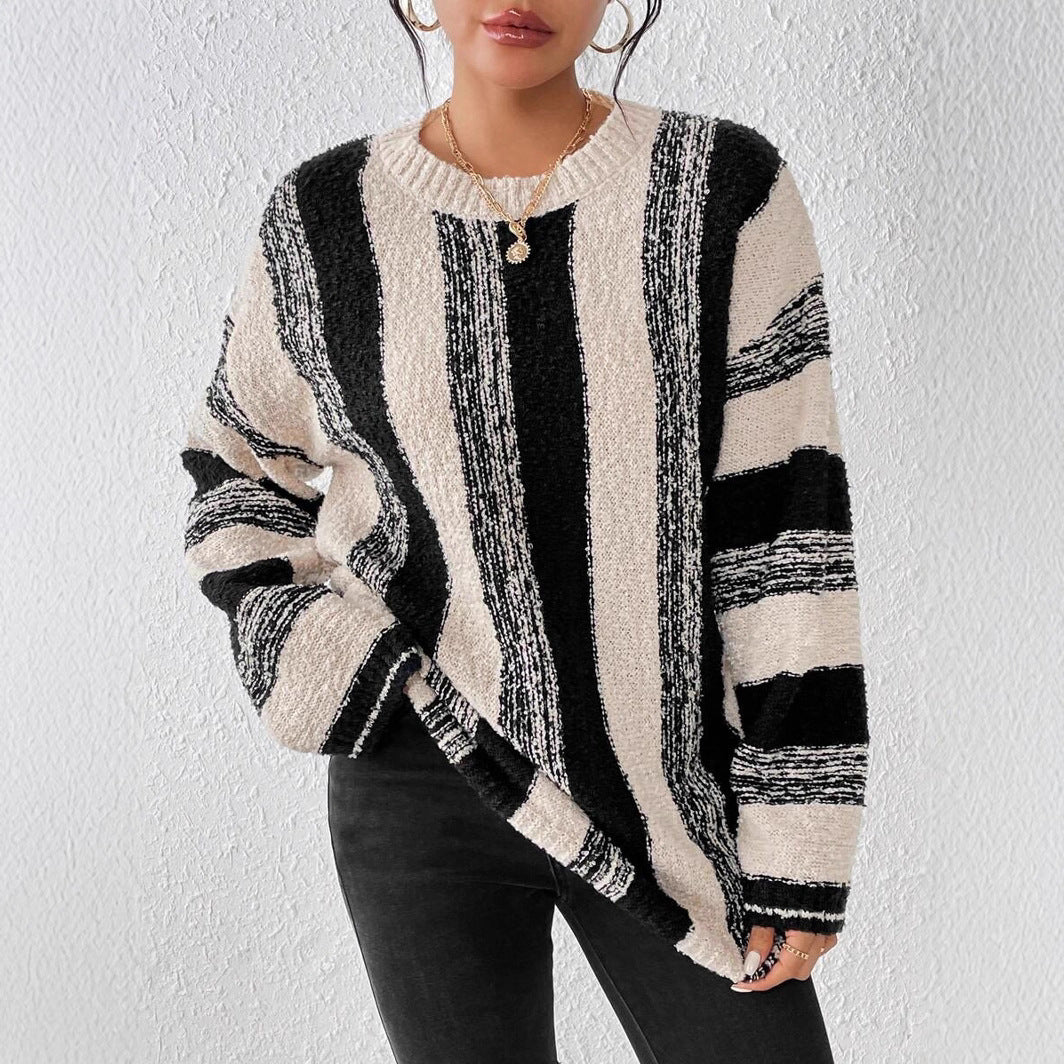 Women's Loose Fit Casual Long Sleeve Sweater