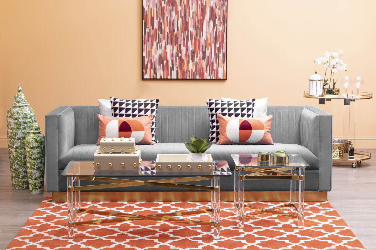 3 Seater Grey Sofa | Opal