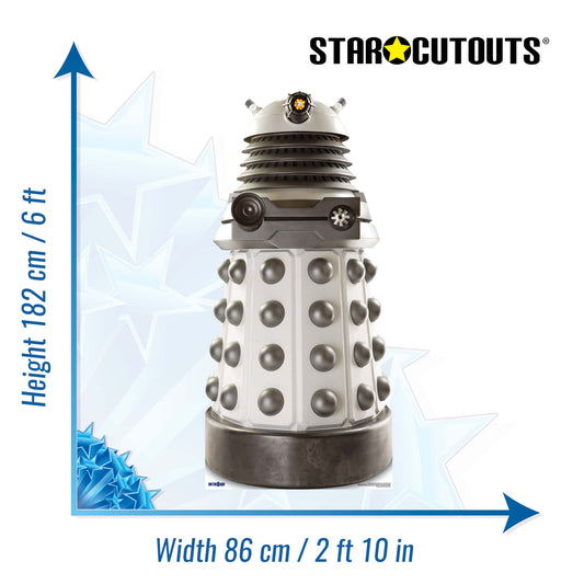 SC200 White Supreme Dalek Cardboard Cut Out Height 182cm
