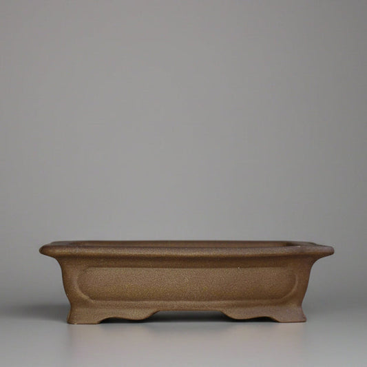 17cm Premium Unglazed Bonsai Pot | Rectangle | 17cm x 13cm x 5cm | Brown