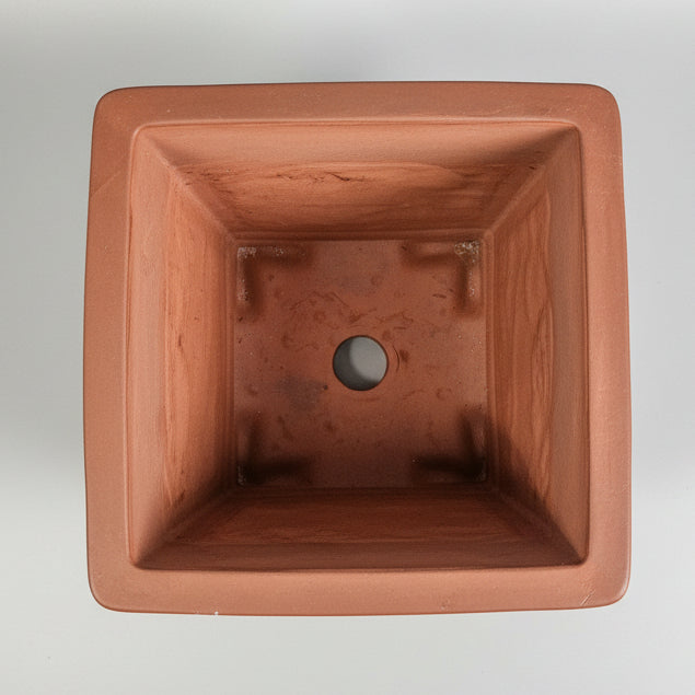 25cm Premium Unglazed Bonsai Pot | Cascade | 25cm x 25cm x 23cm | Brown