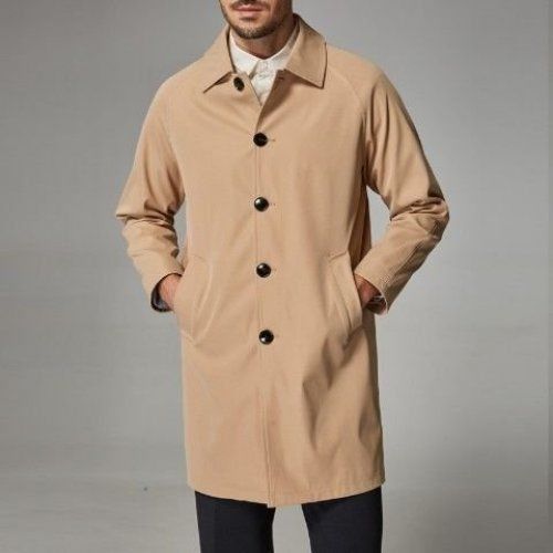 Men's Mid-length Loose Skin Trench Casual Thin Coat