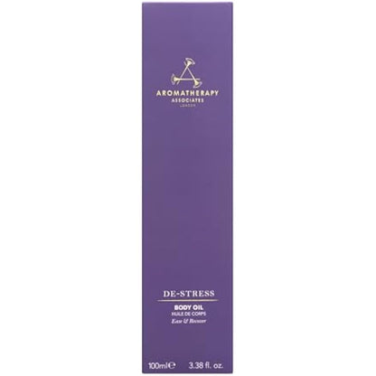 Aromatherapy Associates De-stress Body Oil 100ml, Destress Muscle After Gym, Infused With Arnica Montana Flower Extract, Rosemary And Exceptional Benefits Of Ginger, Natural Ingredients