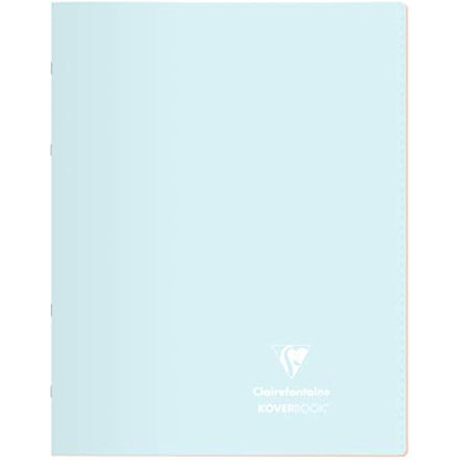 Clairefontaine 981481C Lot de 10 Cahiers Agrafés Koverbook Blush - 24x32 cm - 96 Pages Grands Carreaux - Papier Blanc 90 g - Couverture Polypro Opaque - Couleurs Aléatoires