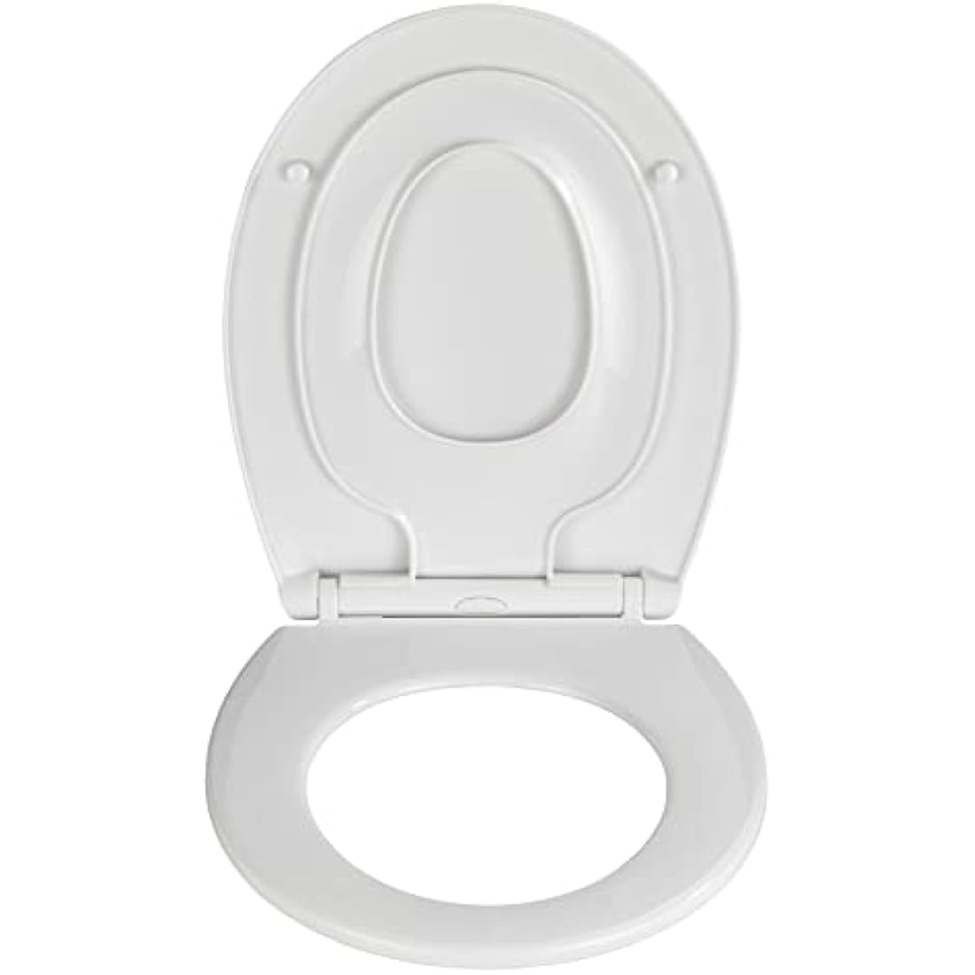 WENKO 22971100 Toilet seat Syros Family - 2 in 1 toilet seat for children and adults with soft-closing mechanism, Thermoplastic, 37 x 44 cm, White