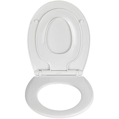 WENKO 22971100 Toilet seat Syros Family - 2 in 1 toilet seat for children and adults with soft-closing mechanism, Thermoplastic, 37 x 44 cm, White