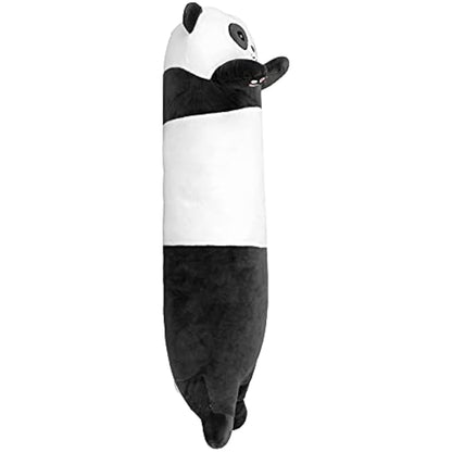 IPENNY 110cm/43.3inch Long Cute Panda Doll Plush Cuddly Toy Sleeping Buddy Pillow Super Soft Stuffed Animals Toy Snuggly Playtime Companions for Kids Valentines Girlfriend
