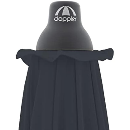 Doppler Asia Look SL-AZ Auto Tilt Parasol, 250 cm, Anthracite, Garden Umbrella, Bendable, Crank Umbrella with UV Protection 50+, Aluminium Crank Umbrella, Rain-Repellent Polyester Canopy