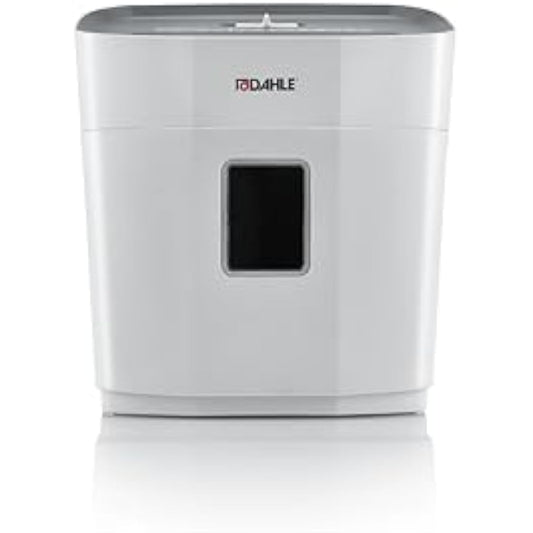 Dahle PaperSAFE 120 Paper Shredder (8 Sheets, Oil-Free, Jam Protection, Cross-Cut, for Home-Office) Grey,36.6 x 34.7 x 21.7cm