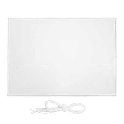 Relaxdays Rectangular Sun Shade Sail 2.5 x 3.5 m Water Resistant UV Resistant with Guy Ropes Patio Balcony White