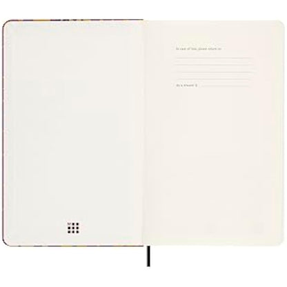 Moleskine Silk Notebook, Hard Cover with Italian Silk from Mantero, with Ruled Pages and Elastic Closure, with Gift Box, Size Large 21x13cm, Colour Yellow