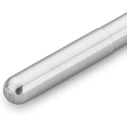 Kaweco LILIPUT Fountain Pen Silver I Premium Aluminium Fountain Pen for Ink Cartridges I Exclusive Fountain Pen 12.5 cm I Nib: BB (Extra Broad)