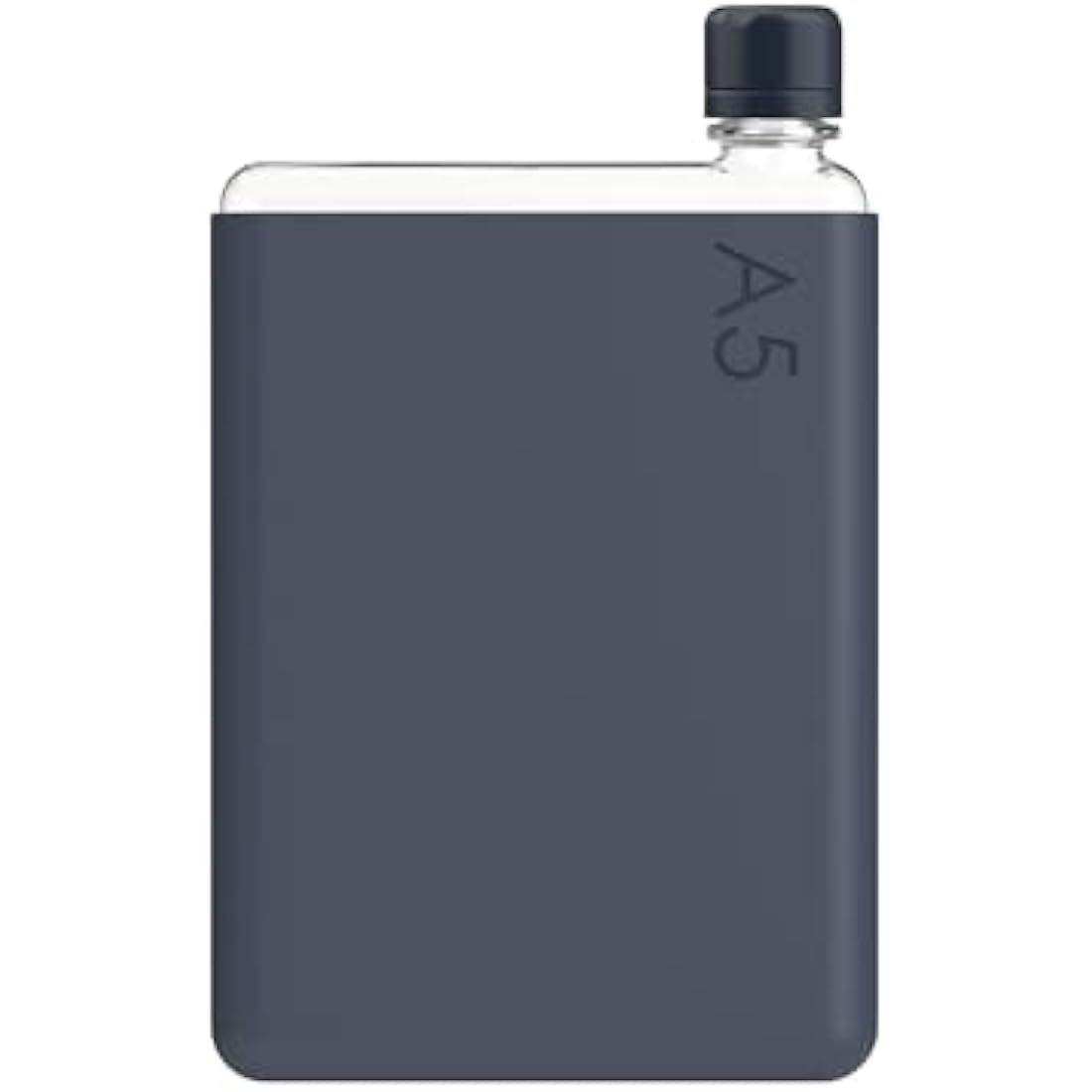 memobottle A5 (Midnight Blue) Bundle - 25oz (750ml) - Bottle, silicone sleeve & lid |Slim Water Bottle for Bags, Beside Books & Laptops | BPA Free Tritan | Modern & Minimalist