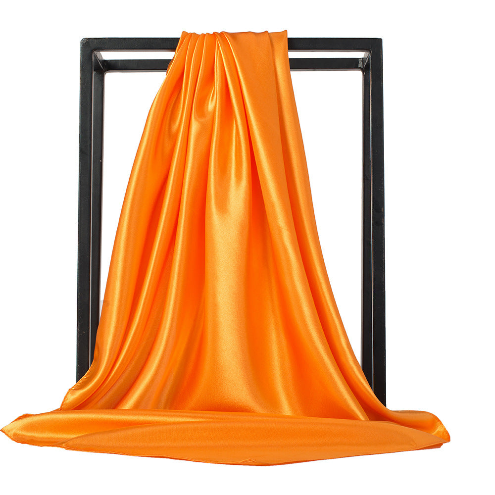 Satin Imitation Silk Scarf Shawl Ladies Headscarf