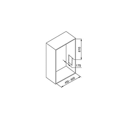 Emuca -Hang pull down wardrobe rail lift, adjustable width 17,7-23,6 inch (450-600mm), black, steel