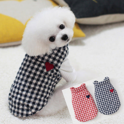 Little Peach Heart Vest Dog Clothes