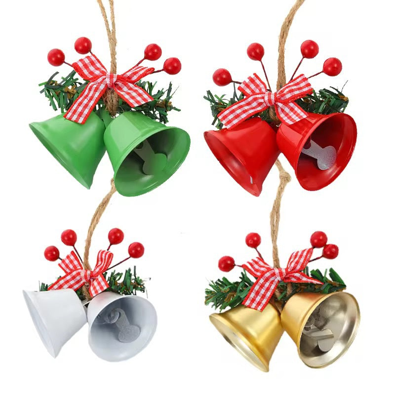 Chinese Hawthorn Bow Hemp Rope Jingling Bell Decoration