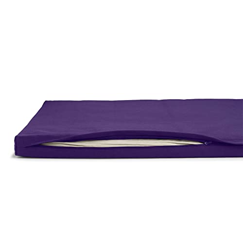 basaho Zabuton Meditation Mat | Organic Cotton | Recycled Fibre Filling (Pure Purple)