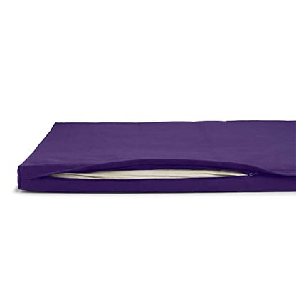 basaho Zabuton Meditation Mat | Organic Cotton | Recycled Fibre Filling (Pure Purple)