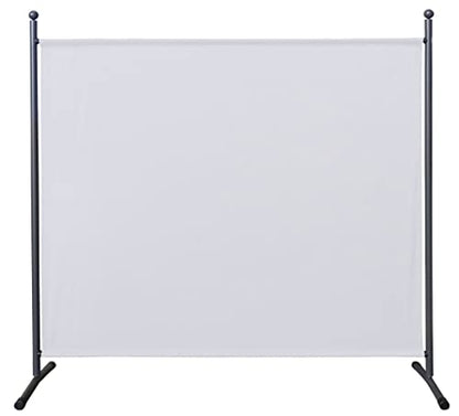 QUICK STAR Paravent 180 x 178 cm Fabric Room Devider Garden Partition Wall Balcony Privacy Screen White