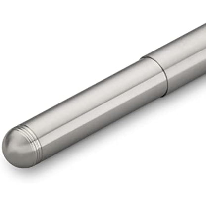 Kaweco SUPRA Fountain Pen Stainless Steel I Exclusive Fountain Pen for Ink Cartridges Including Retro Metal Box I Fountain Pen 16.5 cm I Nib: B (Broad)