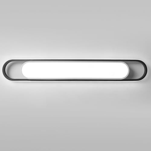 Naroume Modern LED Flush Mount Ceiling Lamp, 72cm Linear Metal Ceiling Chandeliers for Living Room, Bedroom, Dining Room, Office, Hallway, Closet, Aisle