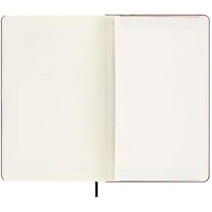 Moleskine Silk Notebook, Hard Cover with Italian Silk from Mantero, with Ruled Pages and Elastic Closure, with Gift Box, Size Large 21x13cm, Colour Yellow