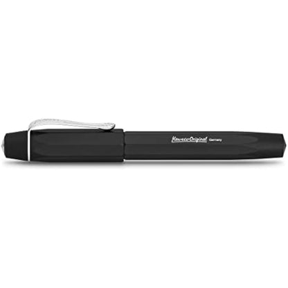 Kaweco ORIGINAL Fountain Pen 250 Black Chrome I Premium Aluminium Reservoir Pen for Ink Cartridges 12.7 cm I Nib: EF (Extra Fine)
