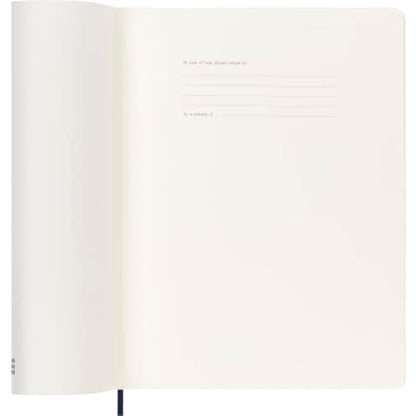 Moleskine Weekly Agenda with Space for Notes 12 Months 2024, Agenda 2024, Size XL 19x25, Soft Cover and Elastic Closure, Colour Sapphire Blue