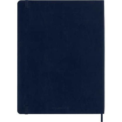 Moleskine Weekly Agenda with Space for Notes 12 Months 2024, Agenda 2024, Size XL 19x25, Soft Cover and Elastic Closure, Colour Sapphire Blue