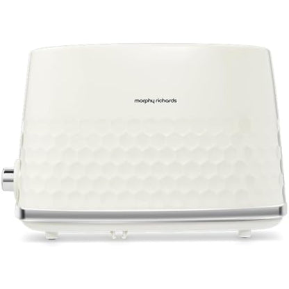 Morphy Richards Hive Cream 2 Slice Toaster - Gloss Finish - Plastic - 2 Slot - 220032