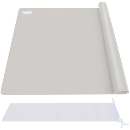 Foepoge Extra Large Silicone Mat for Resin Casting 71x51 cm, Non Stick Silicone Sheet for Crafts, Heat Resistant Countertop Protector, Placemat for Kitchen Worktops, Craft Mat for Resin Mould,Grey