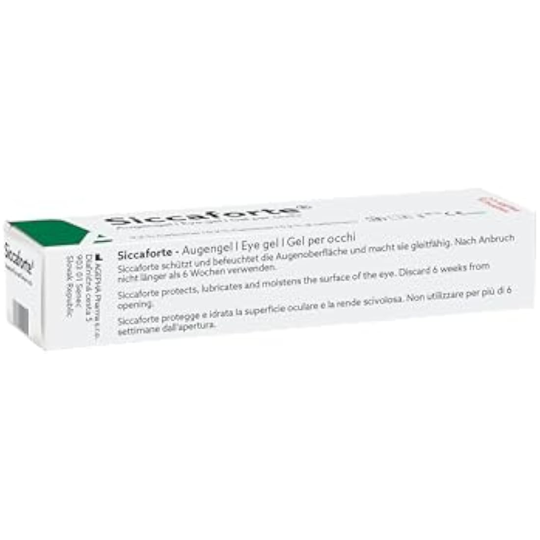 Siccaforte Eye Gel with Carbomer | Smooth, Moisturizing and Healing for Fresh Eyes | Soothing Irritated and Sore Eyes | Comfortable on Eyes for Day Time Use | Long Term Relief (3 x 10 g)