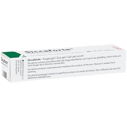 Siccaforte Eye Gel with Carbomer | Smooth, Moisturizing and Healing for Fresh Eyes | Soothing Irritated and Sore Eyes | Comfortable on Eyes for Day Time Use | Long Term Relief (3 x 10 g)