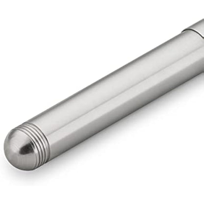 Kaweco LILIPUT Fountain Pen Stainless Steel I Premium Stainless Steel Fountain Pen for Ink Cartridges I Exclusive Fountain Pen 12.5 cm I Nib: EF (Extra Fine)