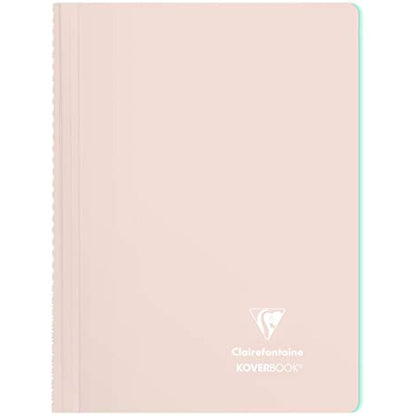 Clairefontaine 376781C Lot de 5 Cahiers à Spirale Koverbook Blush - A4 21x29,7 cm - 160 Pages Lignées - Papier Blanc 90 g - Couverture Enveloppante Polypro Opaque - Couleurs Aléatoires