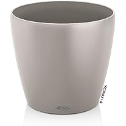 Lechuza CLASSICO Color 60 Self Watering Planter Large Garden Plastic Indoor and Outdoor Flower Plant Pot with Drainage Hole D60 H55.5 cm Sand Brown