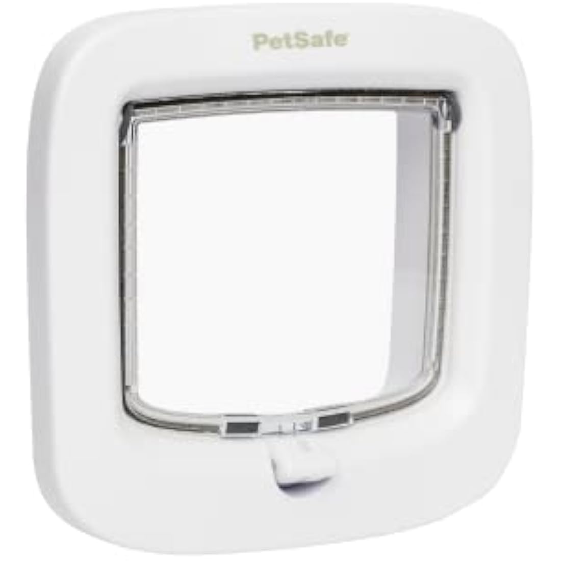 PetSafe Manual-Locking Cat Flap with Easy Install, White, 4 Way Manual Lock, Exclusive Entry, For Cats Up To 7 kg, Energy Efficient