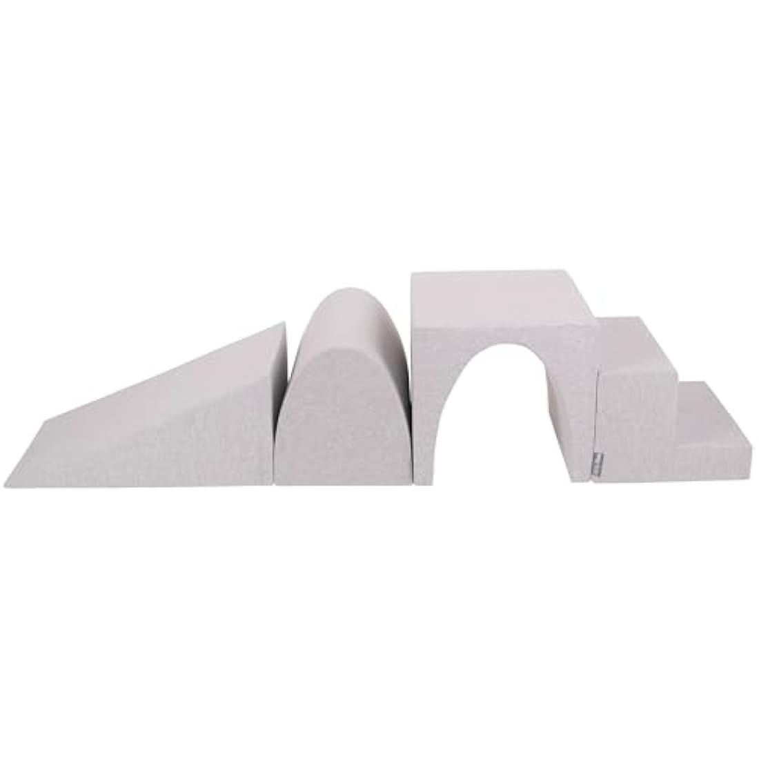 KiddyMoon Foam Playground Set - Wedge L/Hill/Tunnel/Steps PPZ-244, Light Grey,Multi-Size